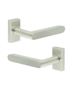 CR-101 Satin Stainless Steel Multi Point Rectangular Rose Door Handle CR-101D4SSS by Frelan