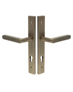CR-101 Antique Brass Multi Point Backplate Door Handle CR-101G4AB by Frelan