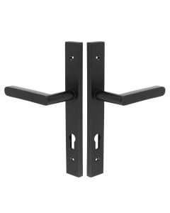CR-101 Black Multi Point Backplate Door Handle CR-101G4MB by Frelan