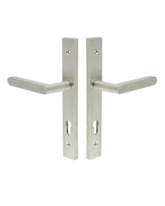 CR-101 Satin Stainless Steel Multi Point Backplate Door Handle CR-101G4SSS by Frelan