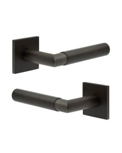 CR-102 Dark Bronze Door Handle on Sprung Square Rose CR-102B1DB by Frelan
