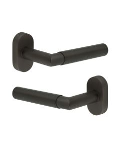 CR-102 Dark Bronze Multi Point Oval Rose Door Handle CR-102C4DB by Frelan