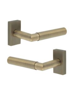 CR-102 Antique Brass Multi Point Rectangular Rose Door Handle CR-102D4AB by Frelan