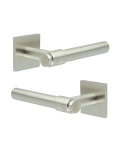 CR-103 Satin Stainless Steel Door Handle on Sprung Square Rose CR-103B1SSS by Frelan