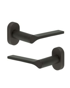 CR-105 Dark Bronze Multi Point Oval Rose Door Handle CR-105C4DB by Frelan