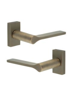 CR-105 Antique Brass Multi Point Rectangular Rose Door Handle CR-105D4AB by Frelan