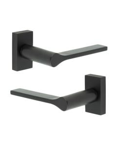 CR-105 Black Multi Point Rectangular Rose Door Handle CR-105D4MB by Frelan