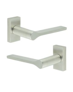 CR-105 Satin Stainless Steel Multi Point Rectangular Rose Door Handle CR-105D4SSS by Frelan
