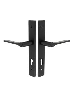 CR-105 Black Multi Point Backplate Door Handle CR-105G4MB by Frelan