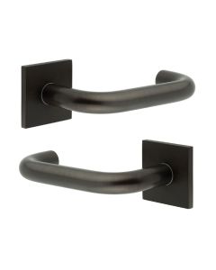 CR-106 Dark Bronze Door Handle on Sprung Square Rose CR-106B1DB by Frelan