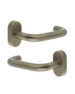 CR-106 Antique Brass Multi Point Oval Rose Door Handle CR-106C4AB by Frelan
