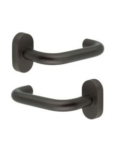 CR-106 Dark Bronze Multi Point Oval Rose Door Handle CR-106C4DB by Frelan
