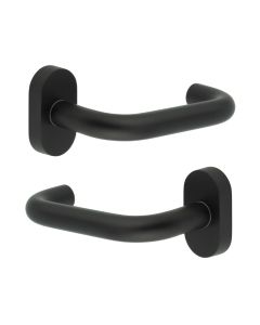 CR-106 Black Multi Point Oval Rose Door Handle CR-106C4MB by Frelan