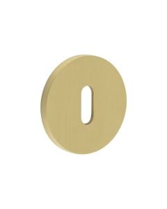 CR-R10 Satin Brass Standard Keyway Round Rose Escutcheon CR-R10SB by Frelan