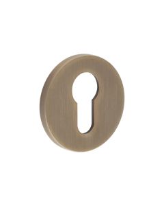 CR-S10 Antique Brass Euro Keyway Round Rose Escutcheon CR-S10AB by Frelan