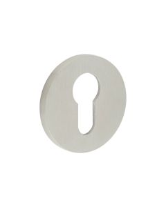 CR-S10 Satin Stainless Steel Euro Keyway Round Rose Escutcheon CR-S10SSS by Frelan