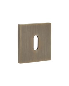CR-T10 Antique Brass Standard Keyway Square Rose Escutcheon CR-T10AB by Frelan