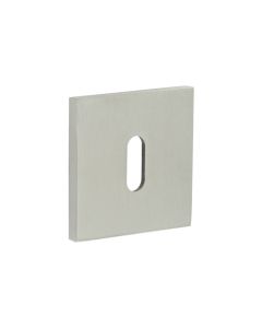 CR-T10 Satin Stainless Steel Standard Keyway Square Rose Escutcheon CR-T10SSS by Frelan