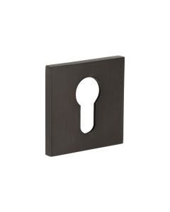 CR-T10 Dark Bronze Euro Keyway Square Rose Escutcheon CR-U10DB by Frelan