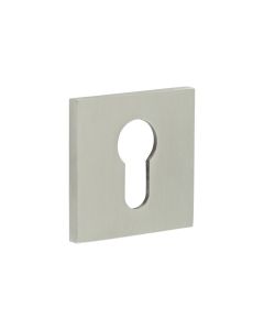 CR-T10 Satin Stainless Steel Euro Keyway Square Rose Escutcheon CR-U10SSS by Frelan