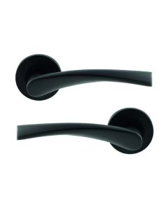 Eurospec Designer Door Handle on Sprung Rose CSL1121MB Matt Black