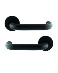 Eurospec Nera Safety Door Handle on Sprung Rose CSL1190MB Matt Black
