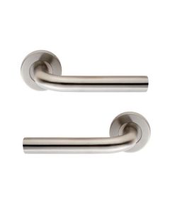 Eurospec CSL1191SSS Spira 19mm Dia. Straight Lever On Concealed Fix Sprung Round Rose G201 52mm Satin Stainless Steel