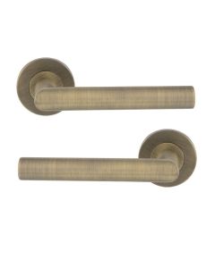 Eurospec CSL1192AB Treviri 19mm Dia. Mitred Lever On Concealed Fix Sprung Round Rose G201 52mm Antique Brass