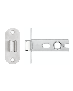 Ironzone CTL64 Project Tubular Latch 64mm overall 45mm Backset - Bolt Through - Radius Satin Stainless Steel