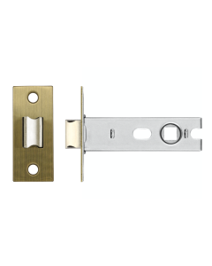 IRONZONE CTL76 Project Tubular Latch 76mm overall 57mm Backset - Bolt Through Antique Brass