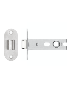 Ironzone CTL76 Project Tubular Latch 76mm overall 57mm Backset - Bolt Through-Radius Satin Stainless Steel