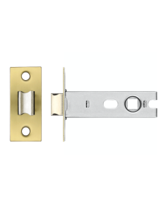 IRONZONE CTL76 Project Tubular Latch 76mm overall 57mm Backset - Bolt Through Satin Brass