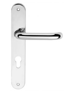 CleanTouch Anti-Bac RTD Safety Lever on Round Euro Backplate - Polished Chrome CTLOBRERTDPC