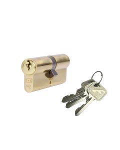 Eurospec CYA71270PB Euro Double Cylinder 70mm (Architectural) Polished Brass