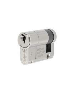Eurospec CYF71165 Mpx6 65mm Euro Single Cylinder - Ktd Satin Chrome