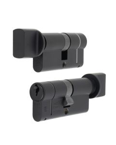 Mpx6 70Mm Euro Cylinder & Turn - Ktd Matt Black CYF71370MB