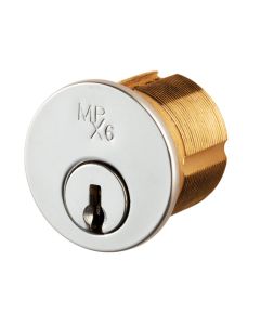 Eurospec CYF79524PC Mpx6 Standard Rim Cylinder - Including Screws Backplate & Cylinder Ring - Umk Polished Chrome