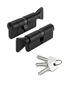 IRONZONE Architectural Euro Profile Cylinder 90mm 45/45 Double Keyed To Differ Black
