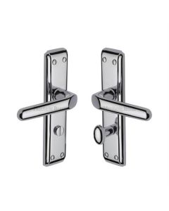 Heritage Brass DEC3030-PC Door Handle for Bathroom Deco Design Polished Chrome finish