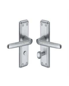 Heritage Brass DEC3030-SC Door Handle for Bathroom Deco Design Satin Chrome finish