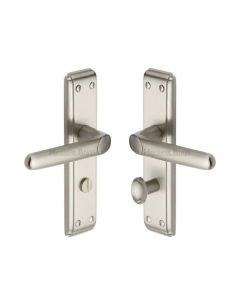 Heritage Brass DEC3030-SN Door Handle for Bathroom Deco Design Satin Nickel finish