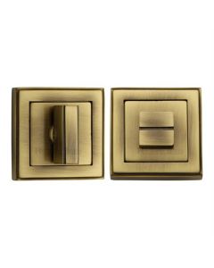 Heritage Brass DEC7030-AT Square Thumbturn & Emergency Release with stepped edge Antique finish