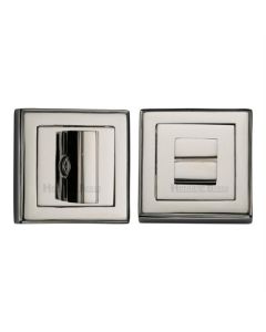 Heritage Brass DEC7030-PNF Square Thumbturn & Emergency Release with stepped edge Polished Nickel finish