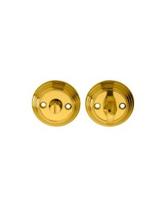 Delamain DK12 Delamain Turn & Release On Round Rose (4.9 X 67mm Spindle) - (Face Fix) Polished Brass