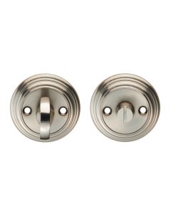 Delamain DK12SN Delamain Turn & Release On Round Rose (4.9 X 67mm Spindle) - (Face Fix) Satin Nickel