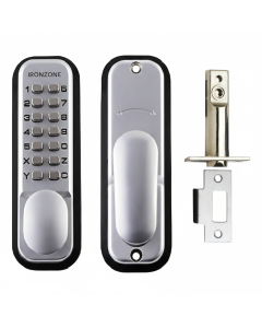IRONZONE Push Button Digital KeyPad Lock - Satin Chrome