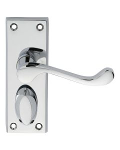 Carlisle Brass DL55WCCP Victorian Scroll Lever On Backplate - Privacy Polished Chrome