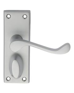 Carlisle Brass DL55WCSC Victorian Scroll Lever On Backplate - Privacy Satin Chrome