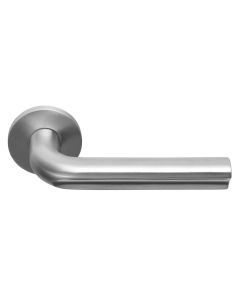 FORMANI ECLIPSE DR101-G solid sprung door handle on rose satin stainless steel