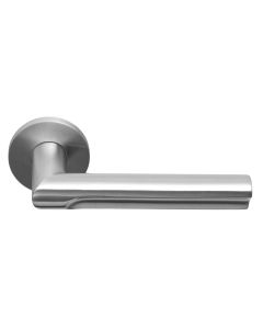 FORMANI ECLIPSE DR103-G solid sprung door handle on rose satin stainless steel